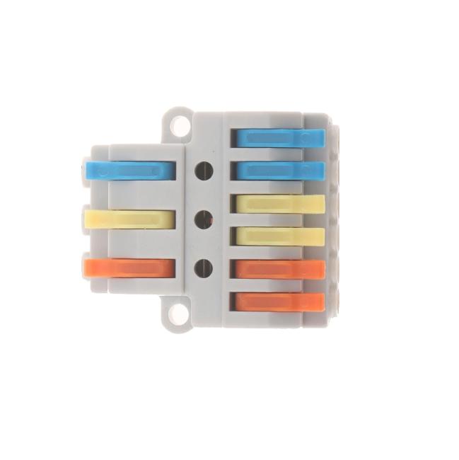 Lever Wire Connector 3-In 6-Out, 28-12 AWG, 32A 600V